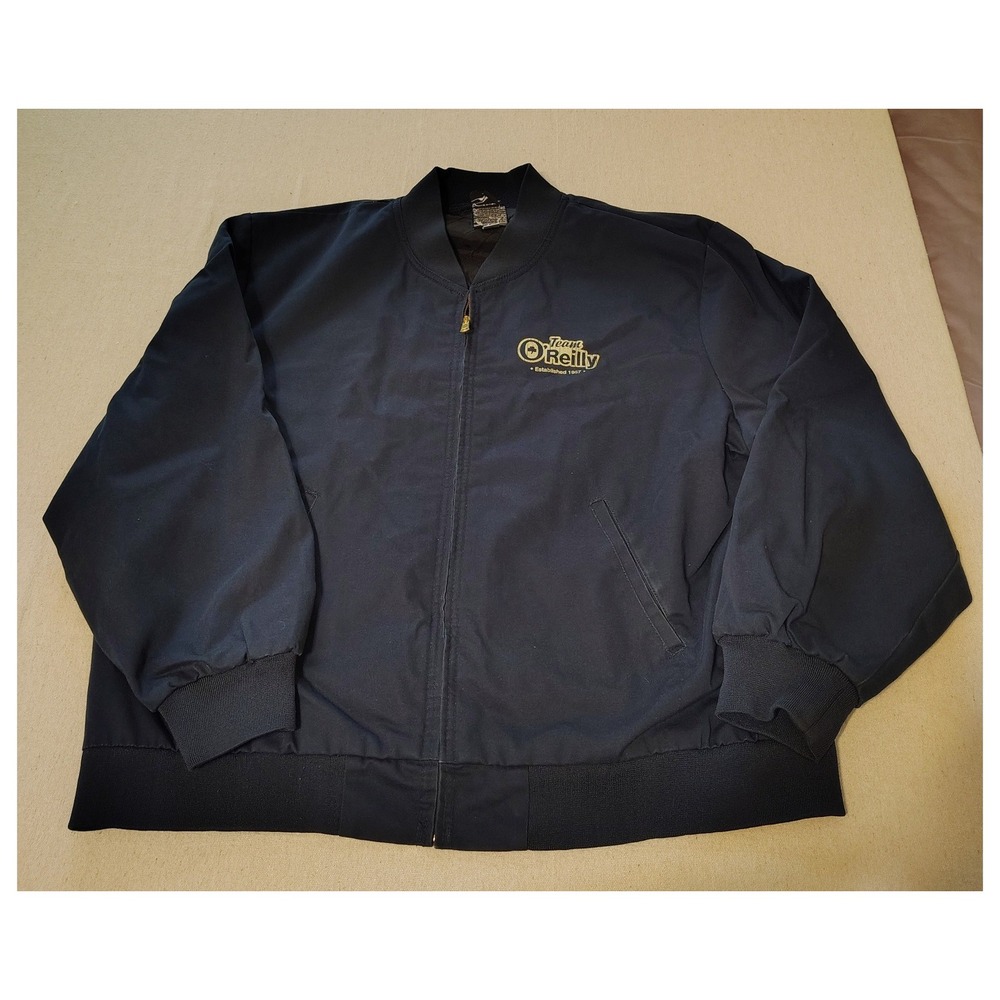 Dickies Team OReilly Work‎ Jacket Navy Blue XXl Rg Zip Up Pockets